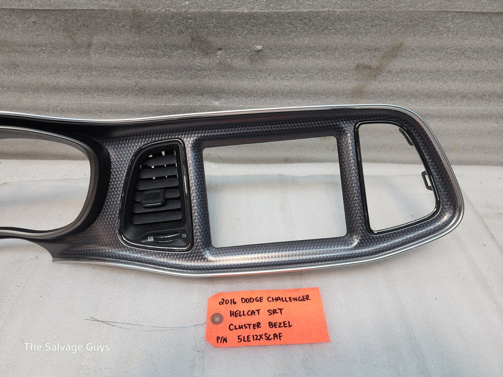 16 DODGE CHALLENGER HELLCAT SRT GAUGE CLUSTER TRIM BEZEL 15-23 2K!!!