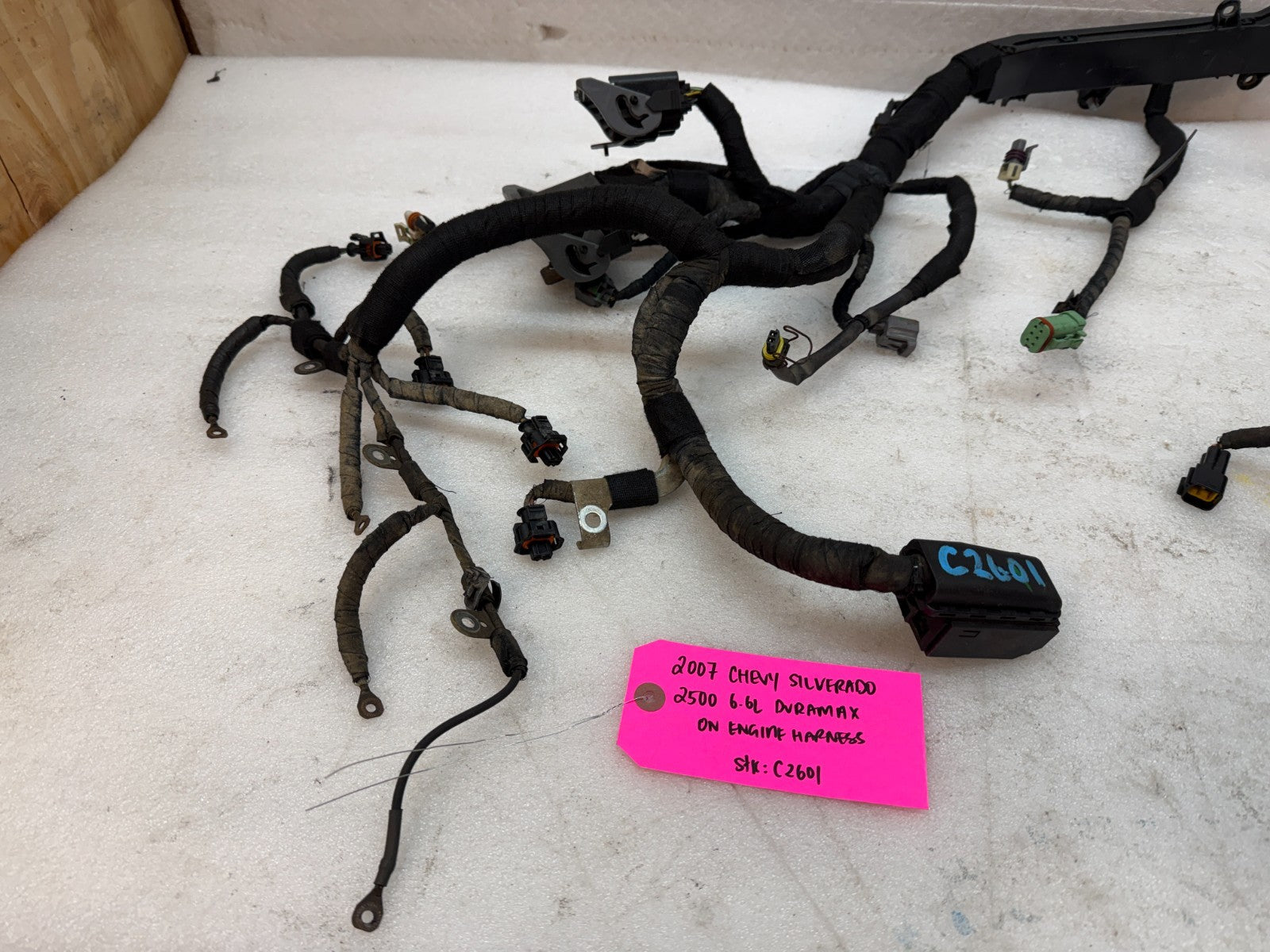 06 07 GMC CHEVROLET 2500HD DURAMAX 6.6 LBZ ENGINE MOTOR WIRING HARNESS LOOM