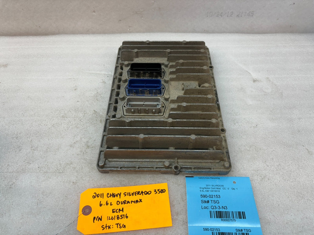 11-14 Chevrolet GMC 2500HD DURAMAX 6.6 LML OEM ENGINE COMPUTER ECU ECM 12618516