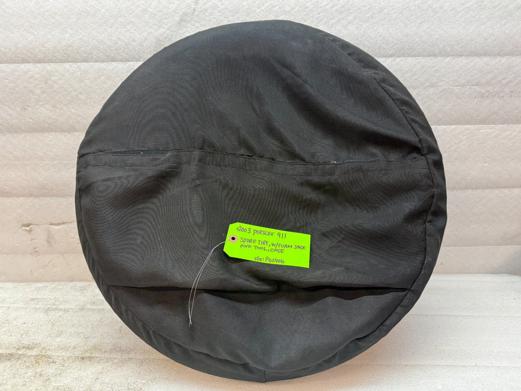 97-04 PORSCHE 911 996 BOXSTER 986 OEM 17" ALUMINUM SPARE WHEEL TIRE JACK BAG