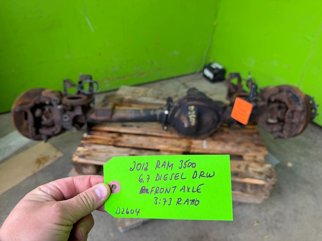 12 DODGE RAM 3500 6.7 CUMMINS DIESEL 3.73 FRONT DIFFERENTIAL AXLE DRW DUALLY