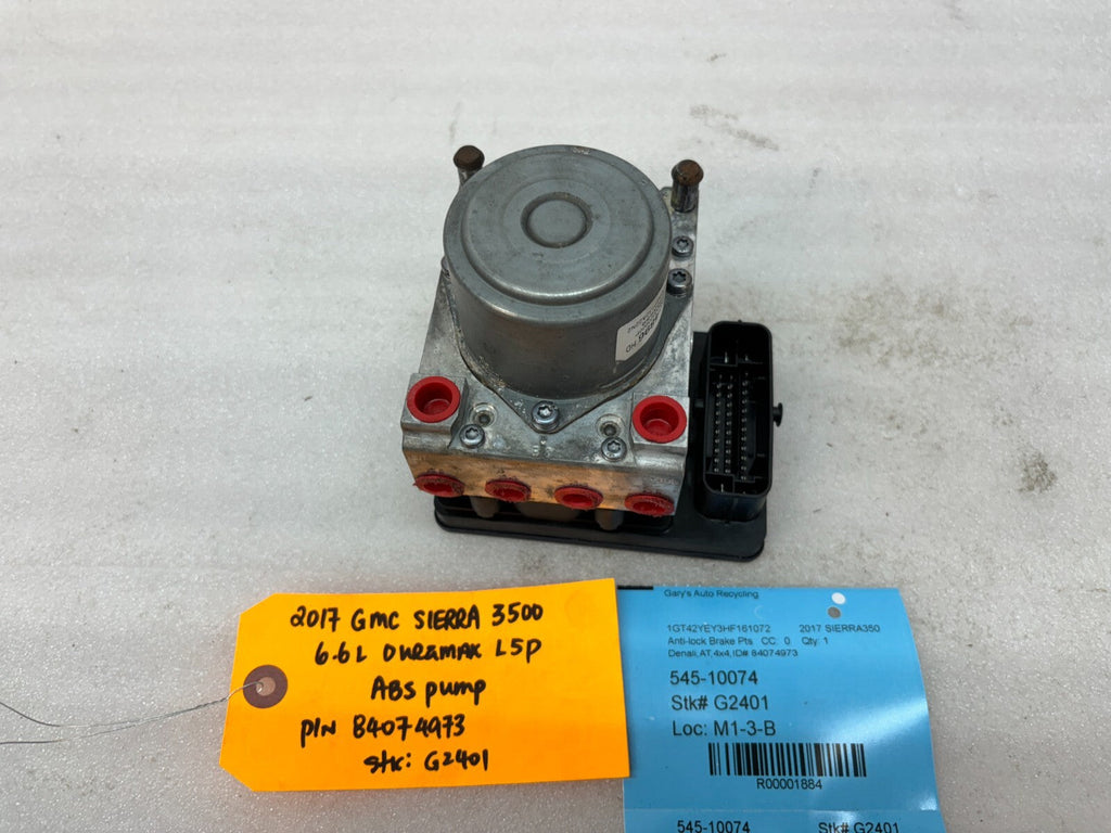 14-19 GMC SIERRA 2500HD 3500HD ABS ANTI LOCK BRAKE MODULE 84074973