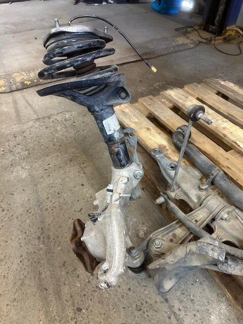 07-09 PORSCHE 997TT 997 TURBO LEFT FRONT SUSPENSION KNUCKLE KNEE SHOCK 13K!