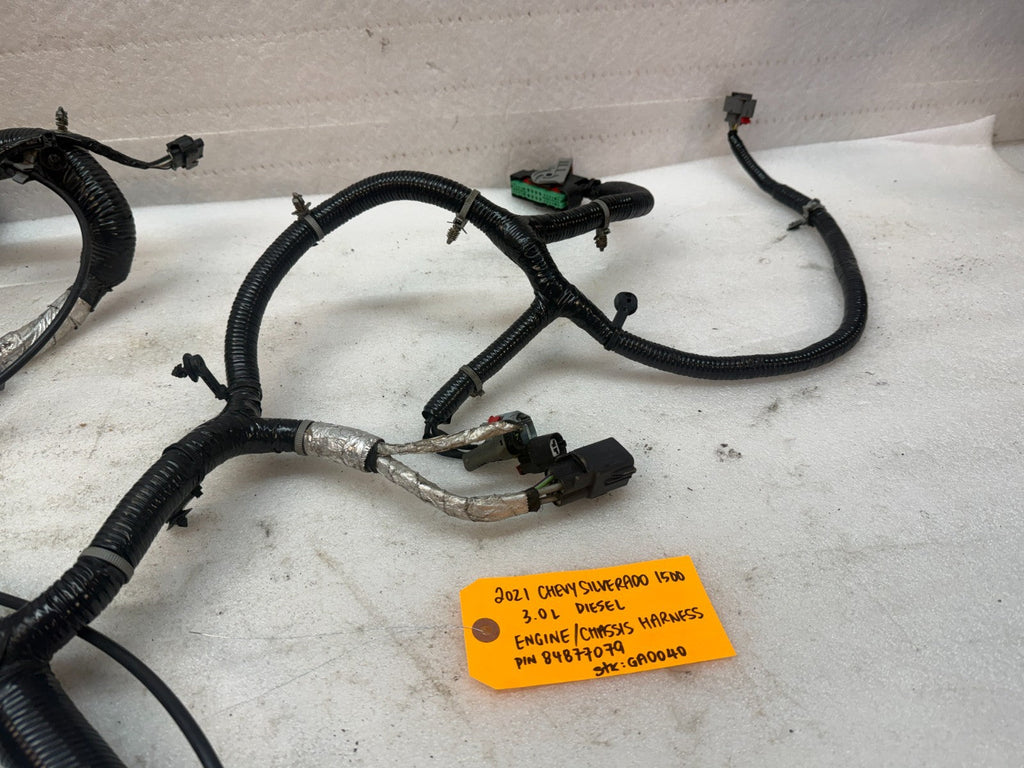 21 GMC CHEVROLET SILVERADO 1500 3.0 DIESEL LM2 ENGINE WIRING HARNESS 84877079