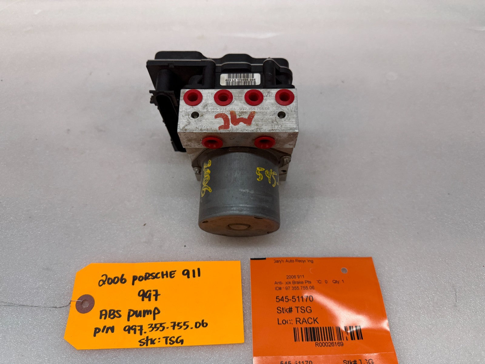 05-08 Porsche 997 911 C2 C4 ABS BRAKE PUMP ANTI LOCK MODULE ASSEMBLY 99735575506