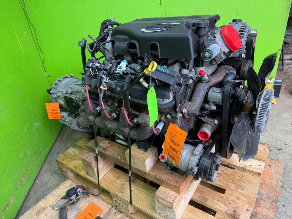 01-03 CHEVROLET GMC 8.1 VORTEC ALLISON 2WD ENGINE TRANSMISSION COMPLETE SWAP
