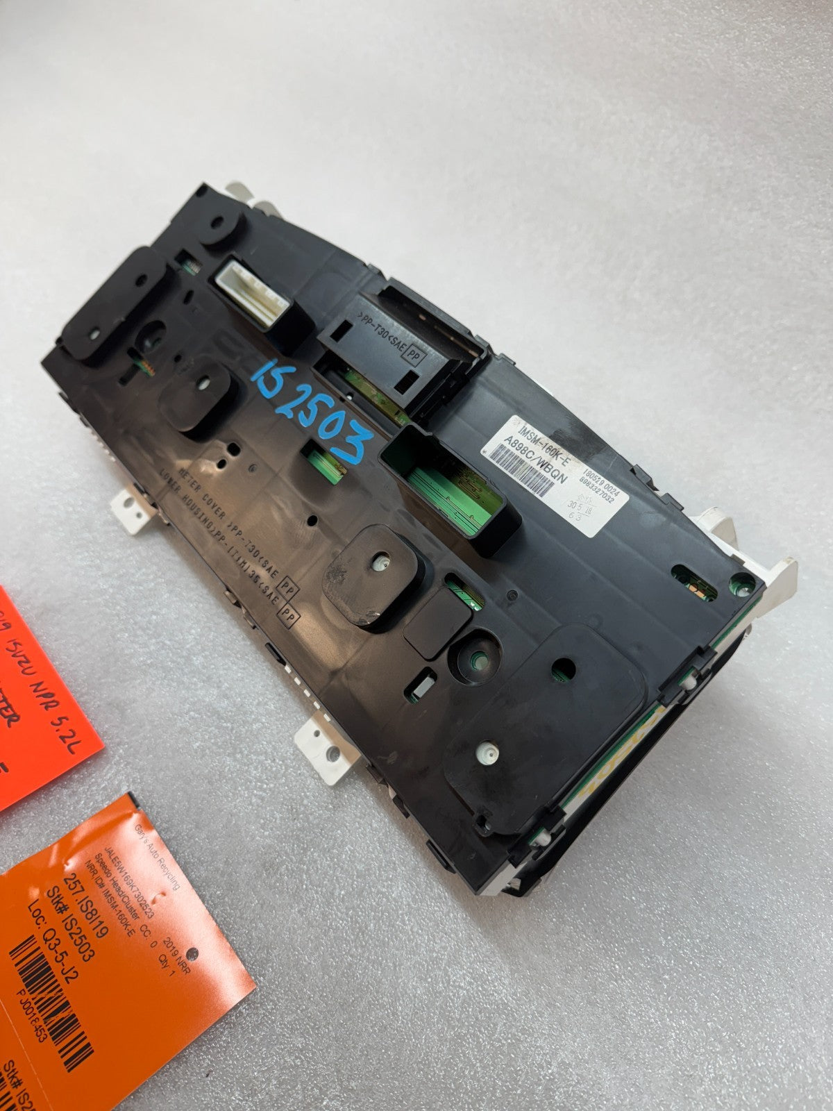 19 ISUZU NRR NPR NQR 5.2 METRIC SPEEDOMETER GAUGE CLUSTER TACH IMSM-160K-E