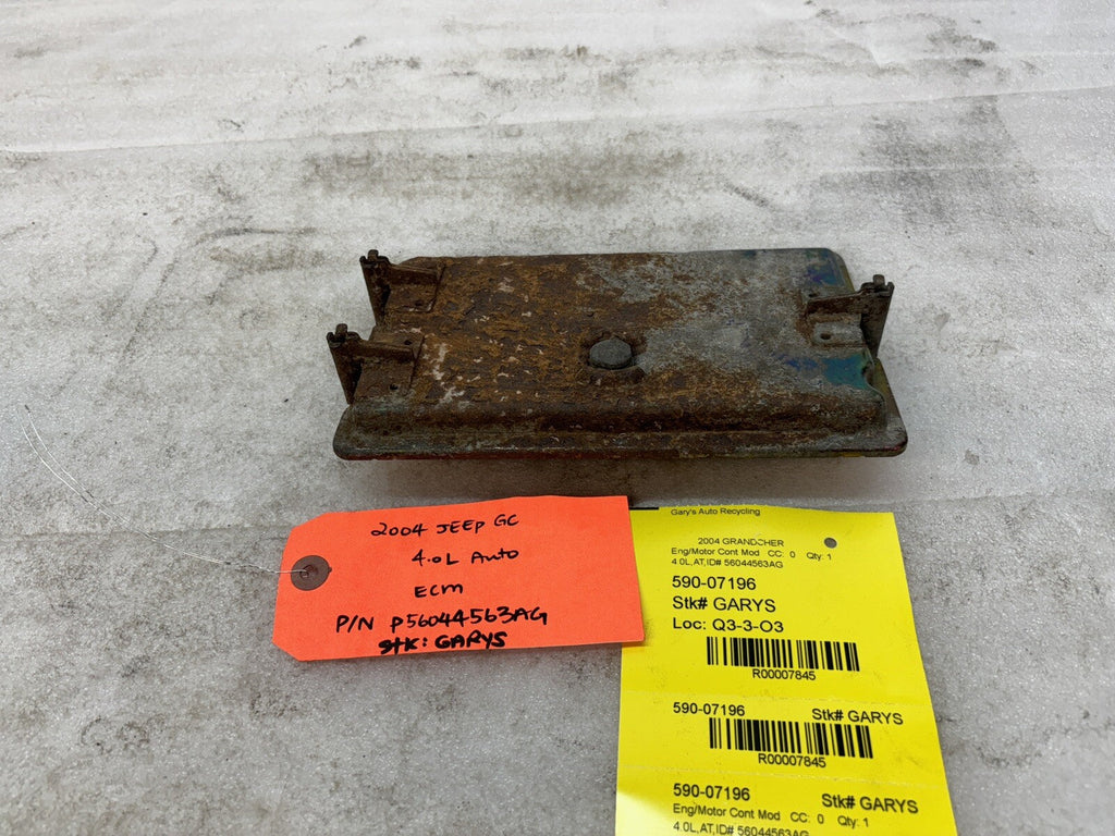 04 JEEP GRAND CHEROKEE 4.0 AUTOMATIC ENGINE COMPUTER ECM ECU P56044563AG