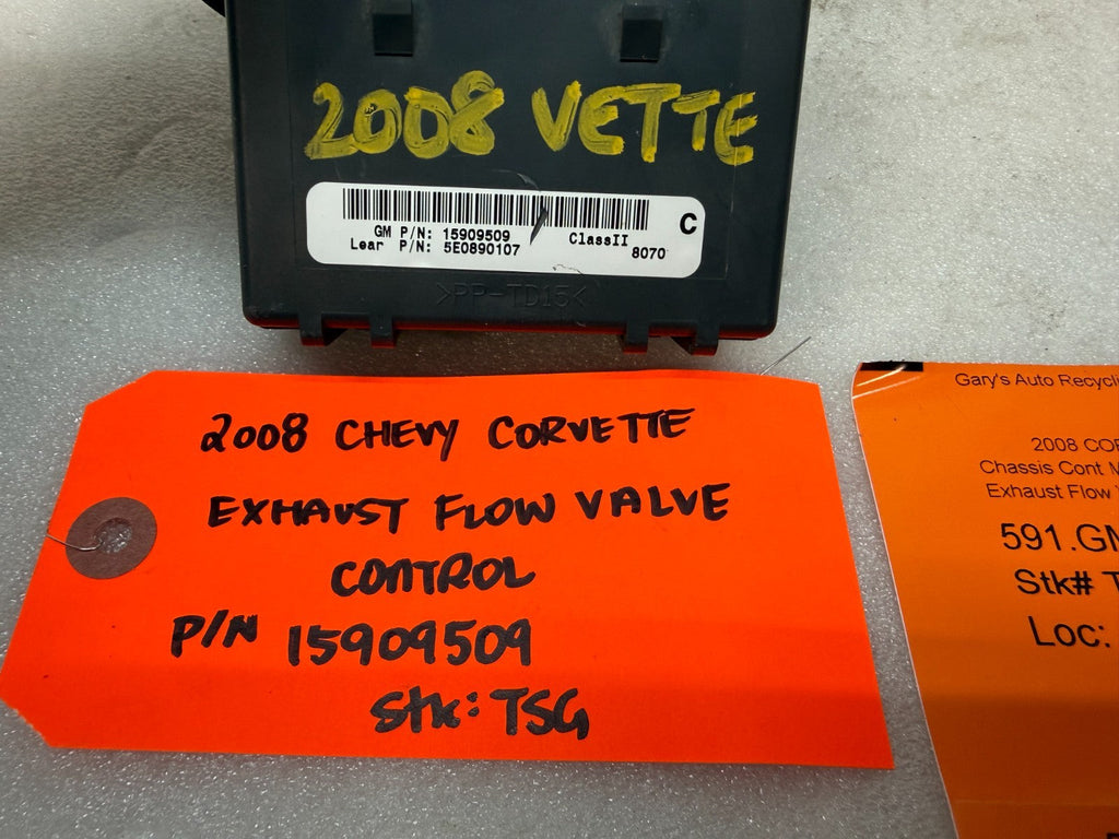 08 CHEVROLET CORVETTE C6 OEM ZR1 BI-MODE NPP EXHAUST CONTROL MODULE 15909509