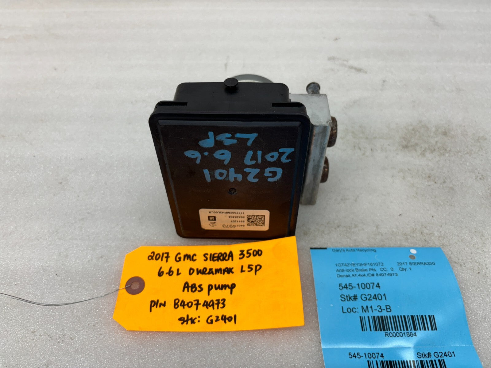 14-19 GMC SIERRA 2500HD 3500HD ABS ANTI LOCK BRAKE MODULE 84074973