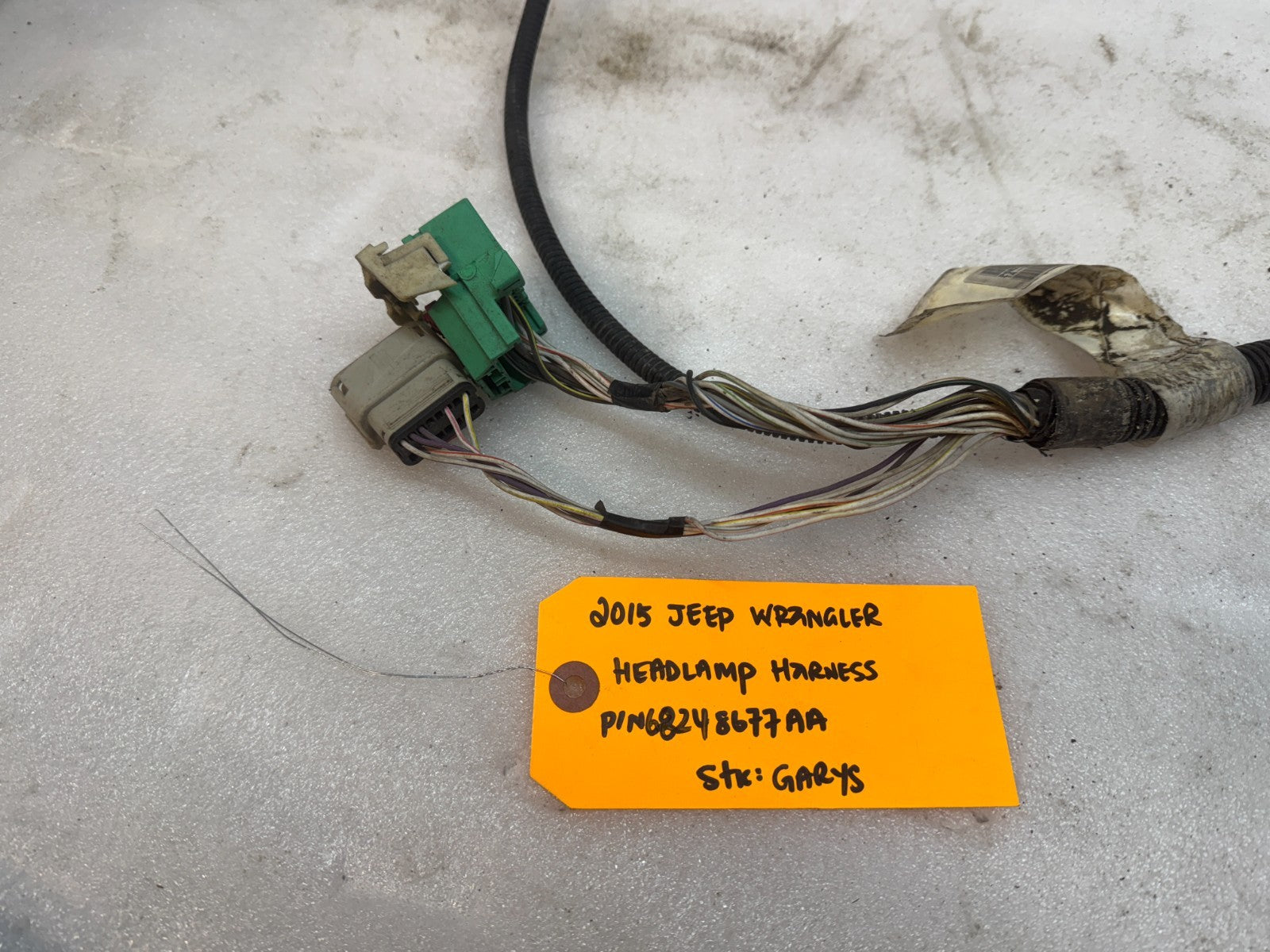 15 JEEP WRANGLER JK FRONT HEADLIGHT HEADLAMP WIRING HARNESS 68248677AA