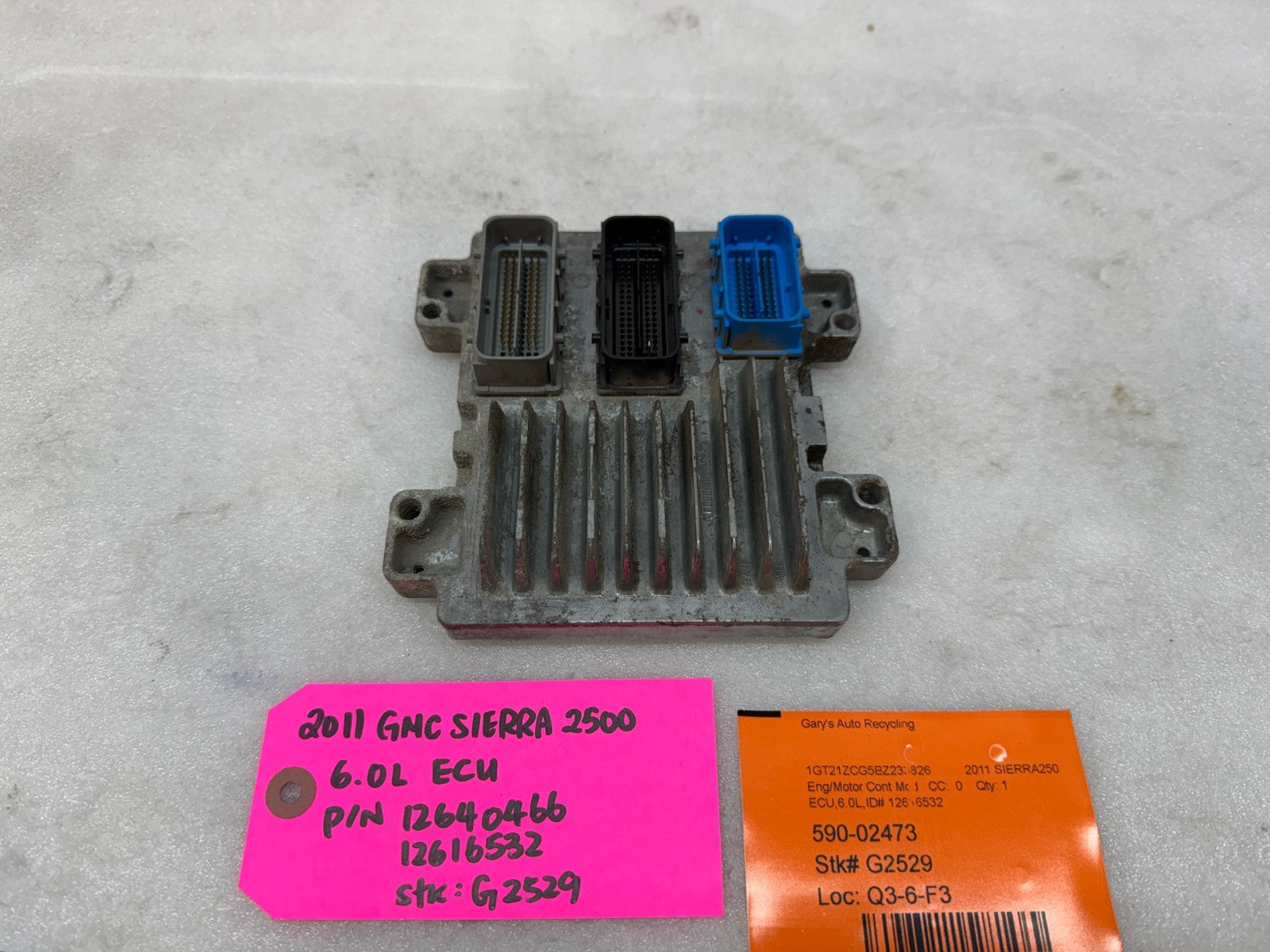11 CHEVROLET GMC 2500 3500 1500 6.0 ENGINE COMPUTER ECU ECM 12640466 12616532