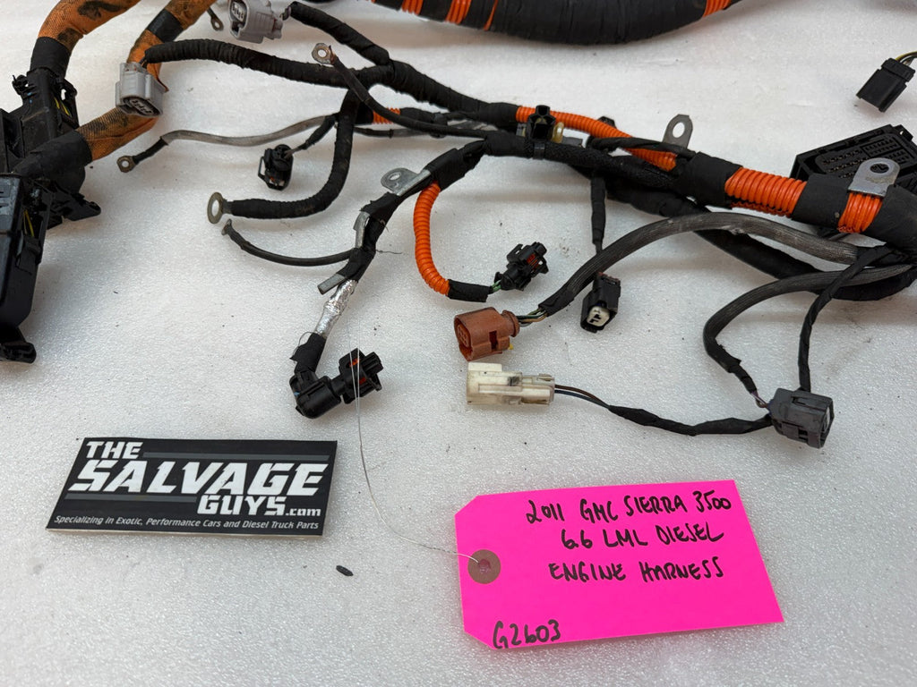 11 GMC SIERRA CHEVROLET SILVERADO 3500HD DURAMAX 6.6 LML ENGINE WIRING HARNESS