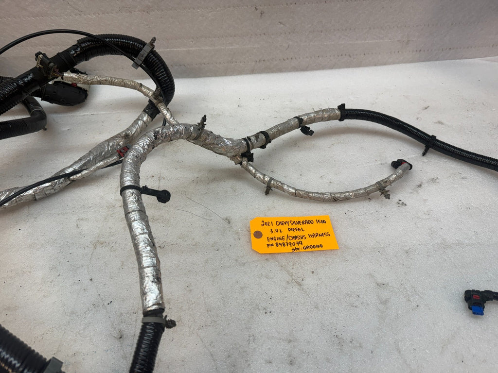 21 GMC CHEVROLET SILVERADO 1500 3.0 DIESEL LM2 ENGINE WIRING HARNESS 84877079