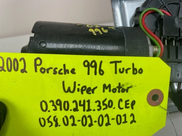 02 PORSCHE 996TT 996 OEM FRONT WINDSHIELD WIPER MOTOR TRANSMISSION 01-05 69K!!