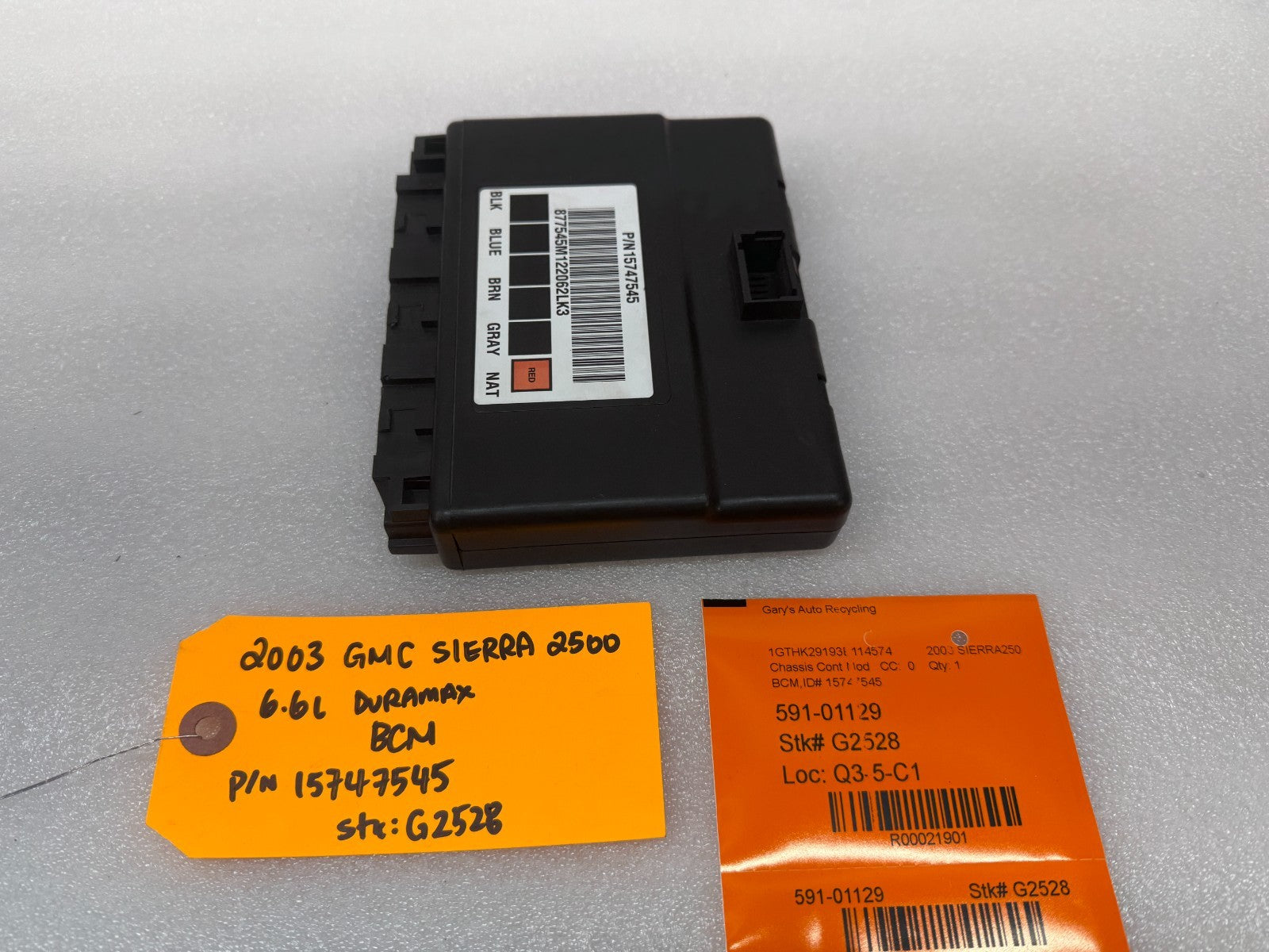 03 04 Chevrolet GMC DURAMAX LB7 6.6 BODY CONTROL MODULE BCM 15747545