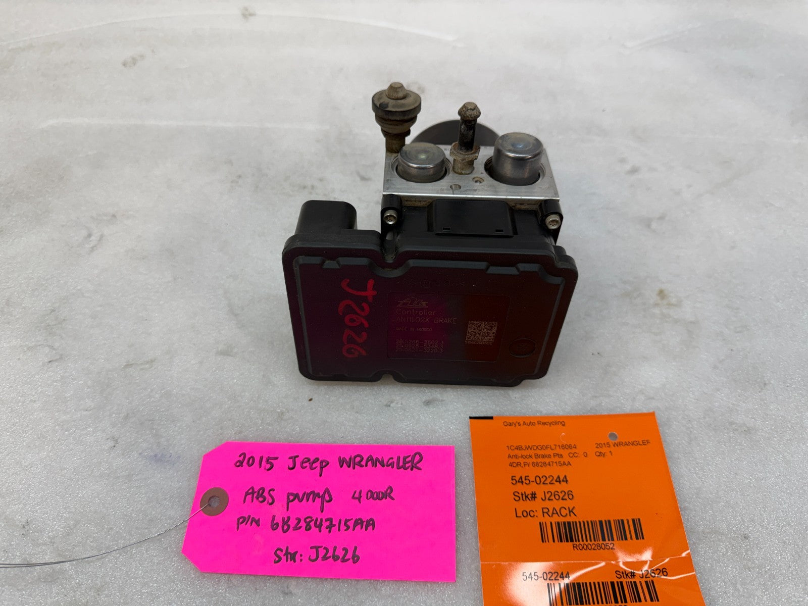 15 16 17 18 JEEP WRANGLER JK JKU OEM ABS ANTI LOCK BRAKE PUMP MODULE P68284715AA