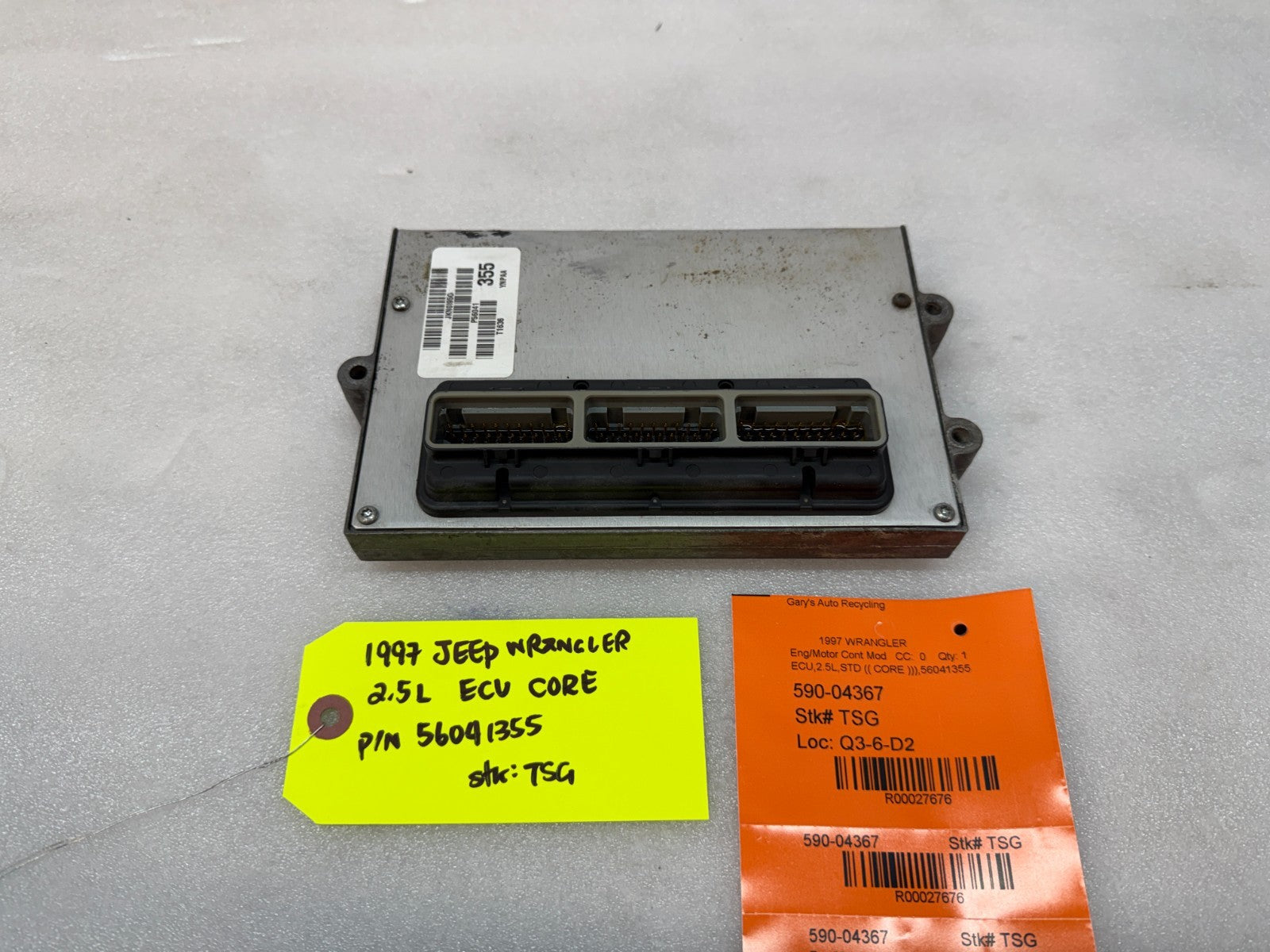 97 JEEP WRANGLER TJ 2.5 MANUAL TRANS ENGINE COMPUTER ECM ECU 56041355