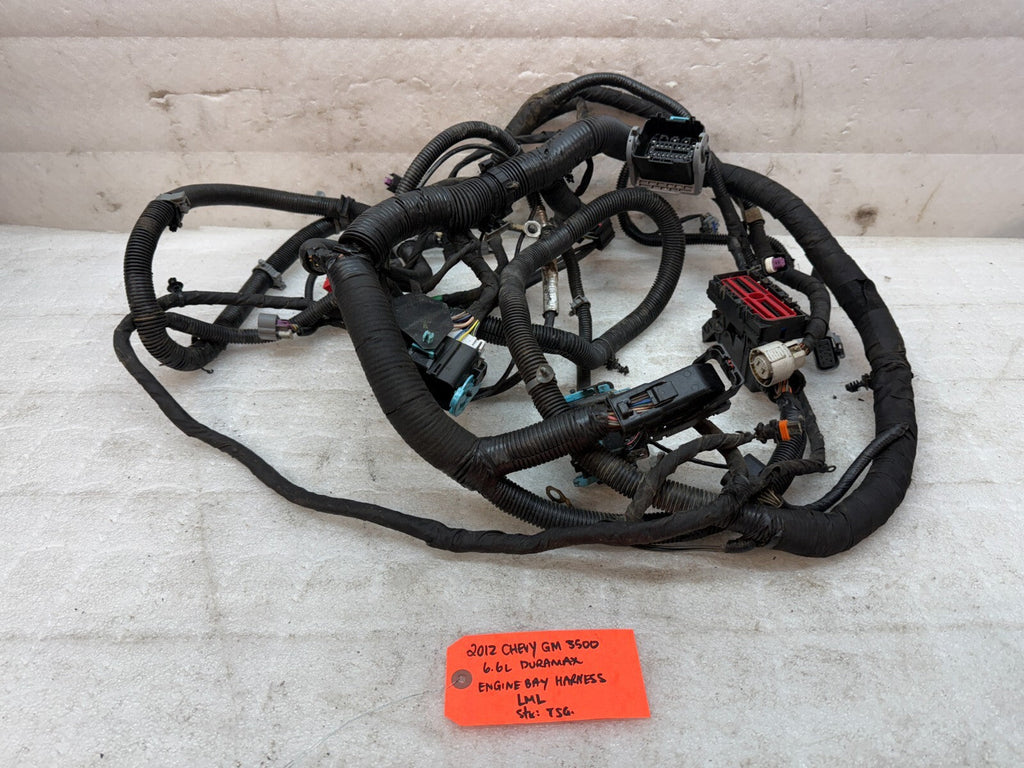 12 GMC SIERRA CHEVROLET SILVERADO 3500HD DURAMAX 6.6 LML ENGINE WIRING HARNESS