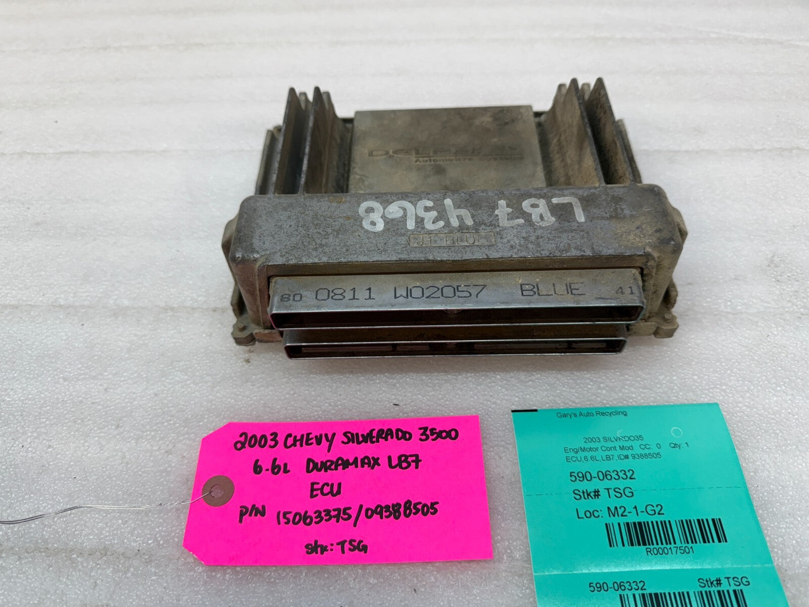01-04 Chevrolet GMC 2500HD DURAMAX 6.6 LB7 ECM ECU ENGINE COMPUTER 15063375
