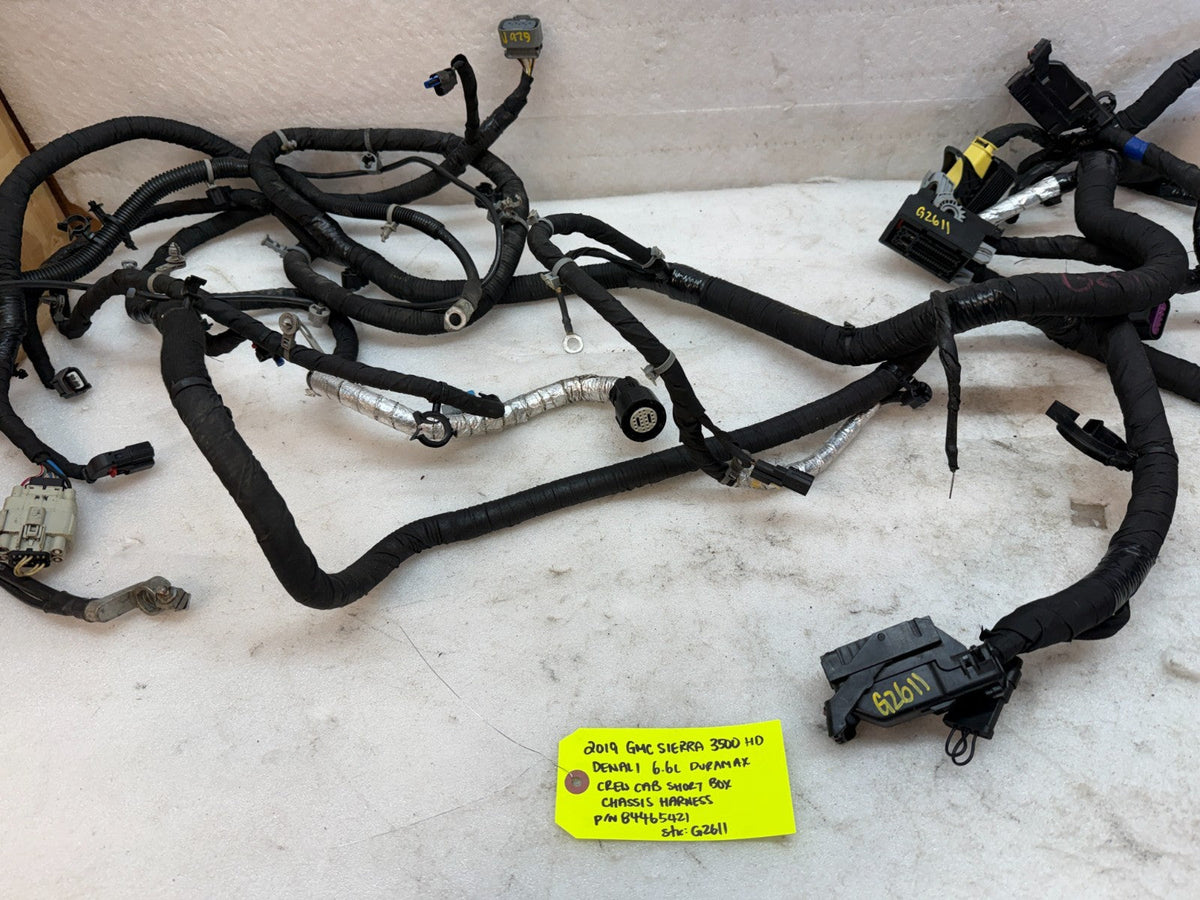 18 19 Chevrolet GMC 2500HD 3500 4wd CREW CAB SHORT BOX CHASSIS WIRING HARNESS