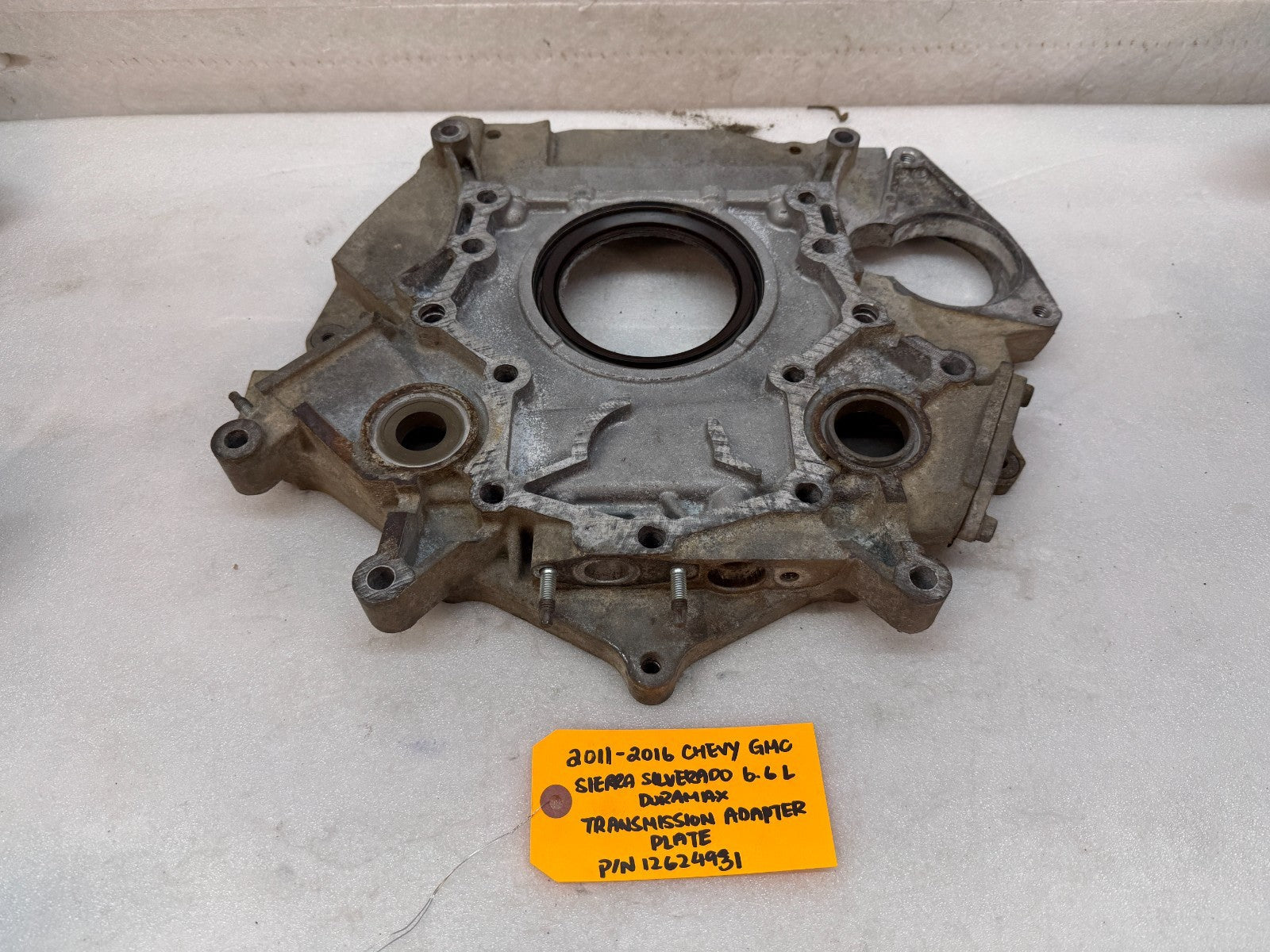 11-16 GMC DURAMAX 6.6 LML TRANSMISSION TO ENGINE ADAPTER PLATE 12624931