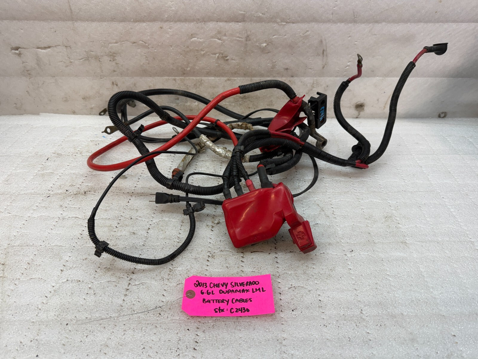 11-14 GMC CHEVROLET SILVERADO 2500HD 3500HD 6.6 LML OEM POSITIVE BATTERY CABLES