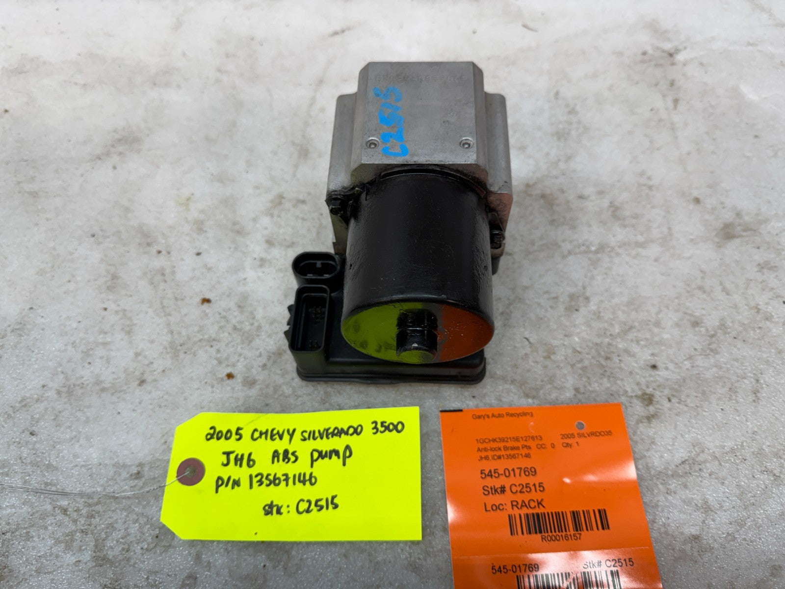 03-07 Chevrolet GMC SILVERADO 2500 6.6 ABS ANTI LOCK BRAKE PUMP MODULE 13567146