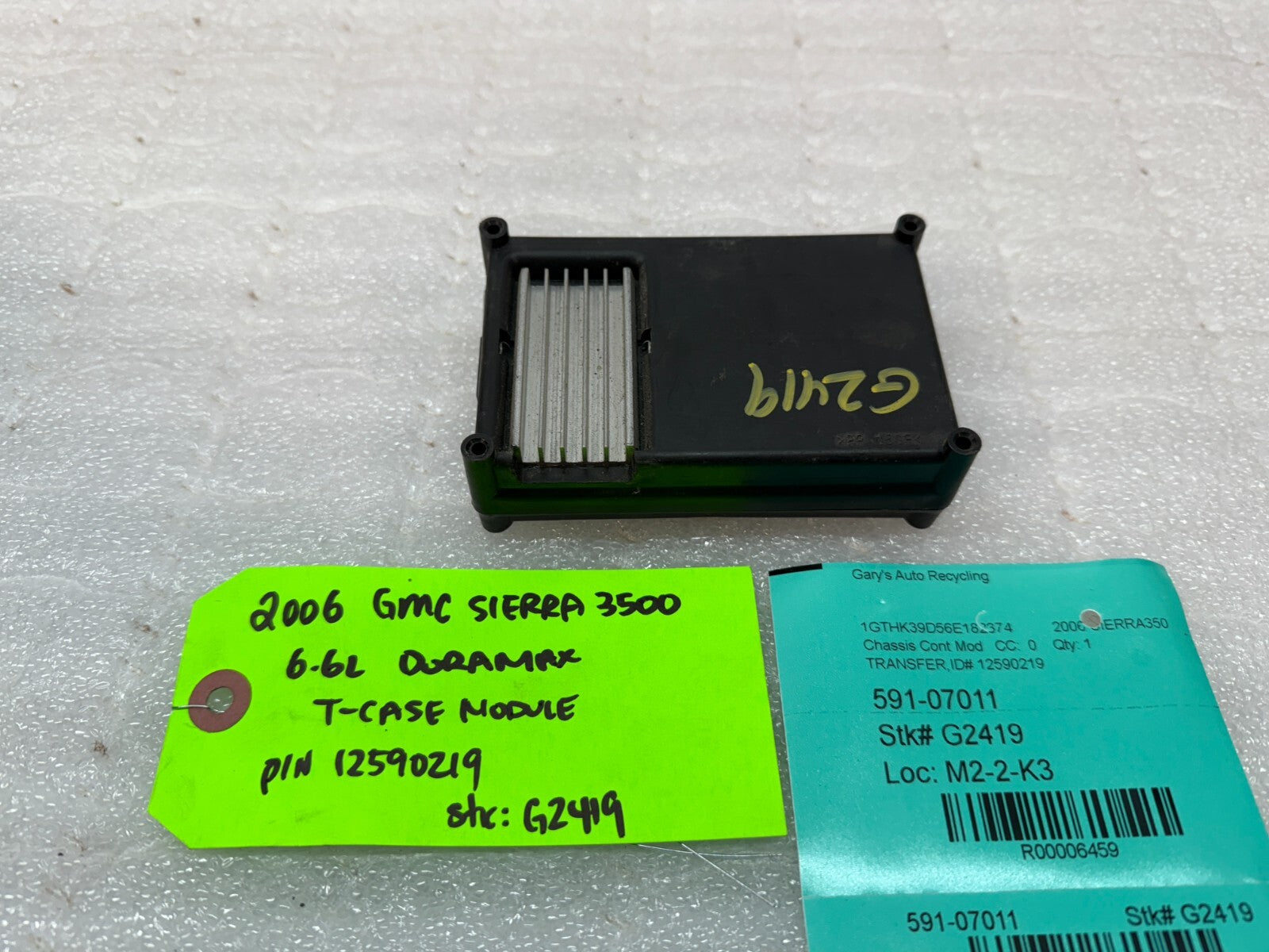 03-06 GMC SIERRA SILVERADO 2500 3500 TRANSFER CASE CONTROL MODULE 12590219