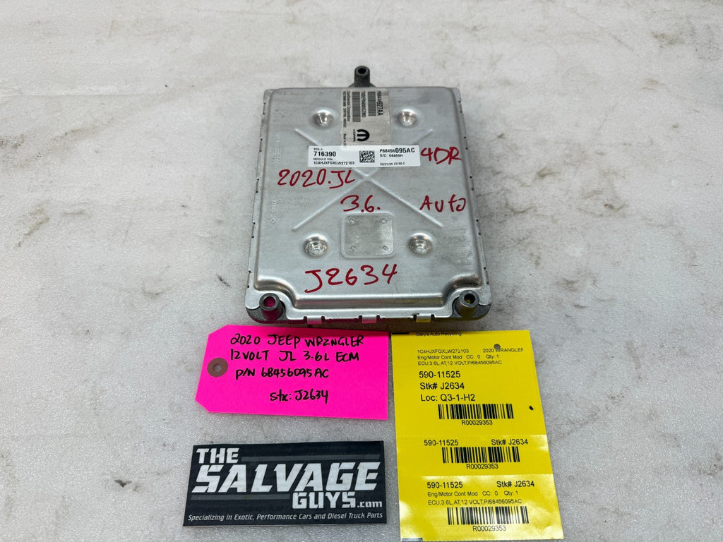 20 JEEP WRANGLER JL JT 3.6 ENGINE COMPUTER ECU ECM P68456095AC 18-23