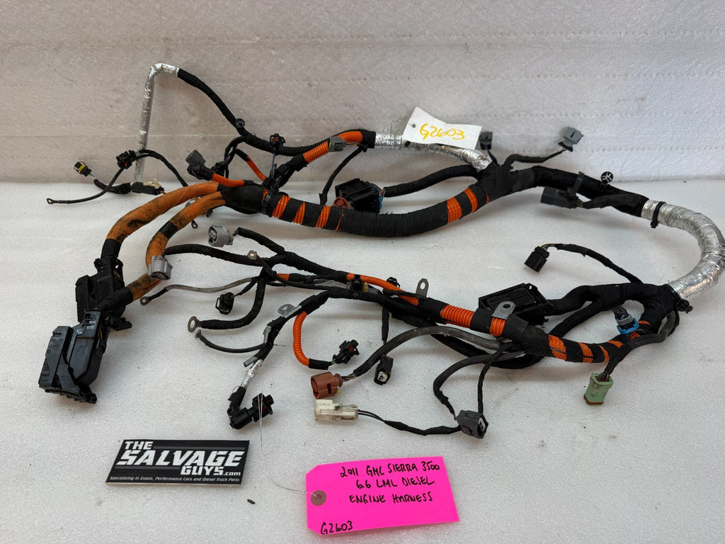 11 GMC SIERRA CHEVROLET SILVERADO 3500HD DURAMAX 6.6 LML ENGINE WIRING HARNESS