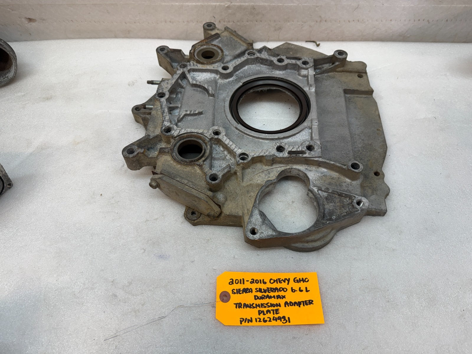 11-16 GMC DURAMAX 6.6 LML TRANSMISSION TO ENGINE ADAPTER PLATE 12624931