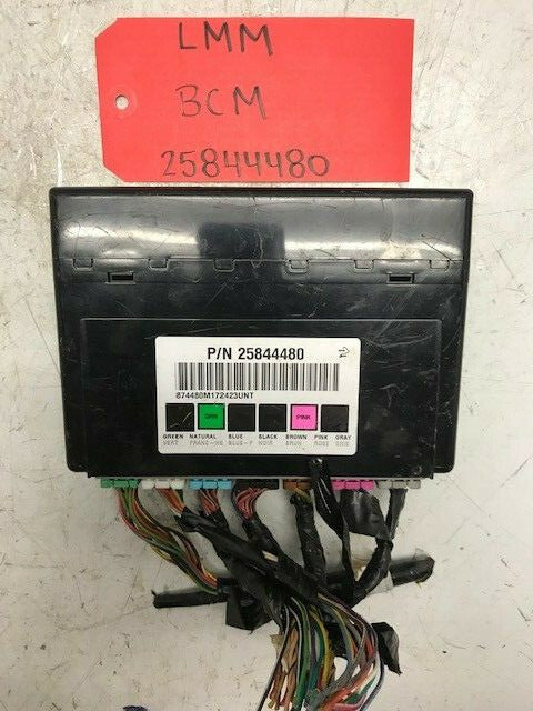 08 09 10 Chevrolet GMC DURAMAX LMM 6.6 BCM BODY CONTROL MODULE WIRING 25844480