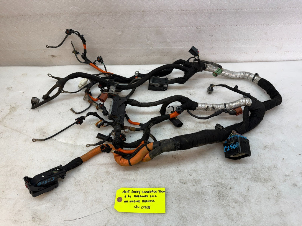 15 GMC SIERRA CHEVROLET SILVERADO 3500HD DURAMAX 6.6 LML ENGINE WIRING HARNESS