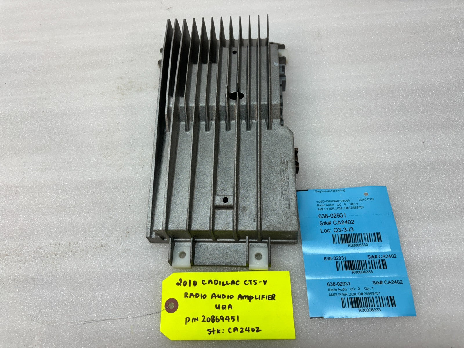 10 CADILLAC CTS-V CTSV OEM BOSE STEREO RADIO AMP AMPLIFIER 20869451 08-15