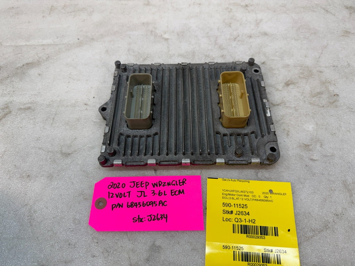 20 JEEP WRANGLER JL JT 3.6 ENGINE COMPUTER ECU ECM P68456095AC 18-23
