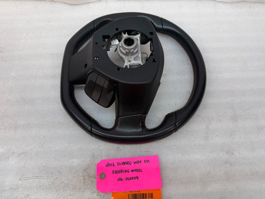 16 SUBARU IMPREZA WRX STi OEM FLAT BOTTOM STEERING WHEEL 15-21