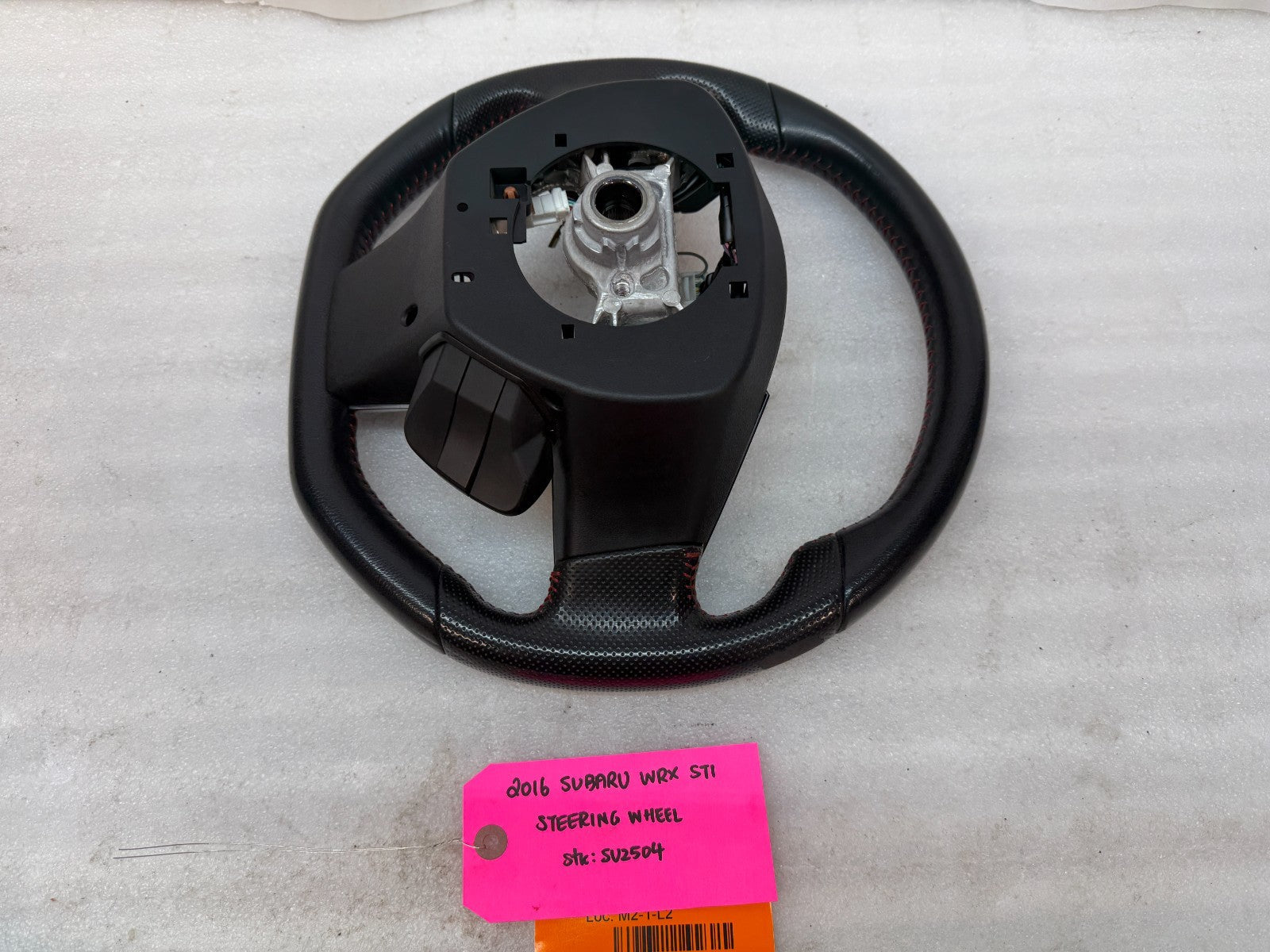 16 SUBARU IMPREZA WRX STi OEM FLAT BOTTOM STEERING WHEEL 15-21