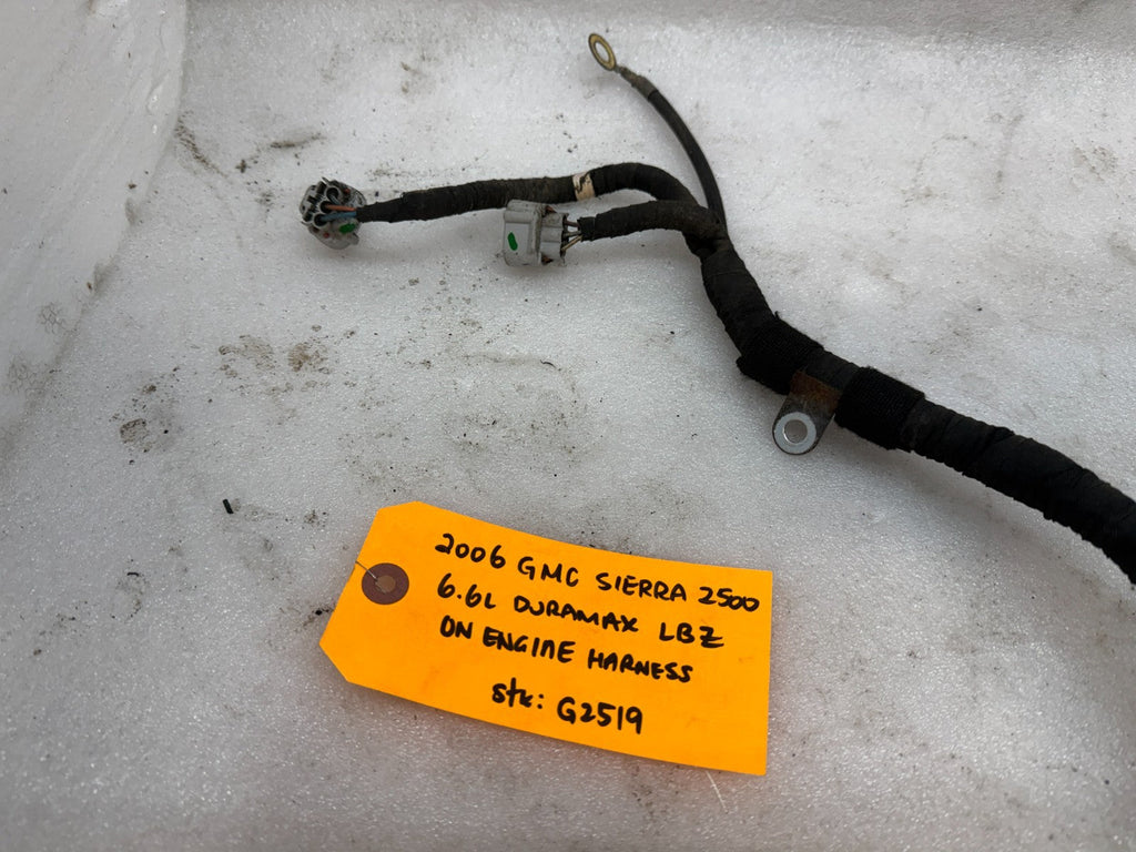 06 07 GMC CHEVROLET 2500HD DURAMAX 6.6 LBZ ENGINE MOTOR WIRING HARNESS LOOM