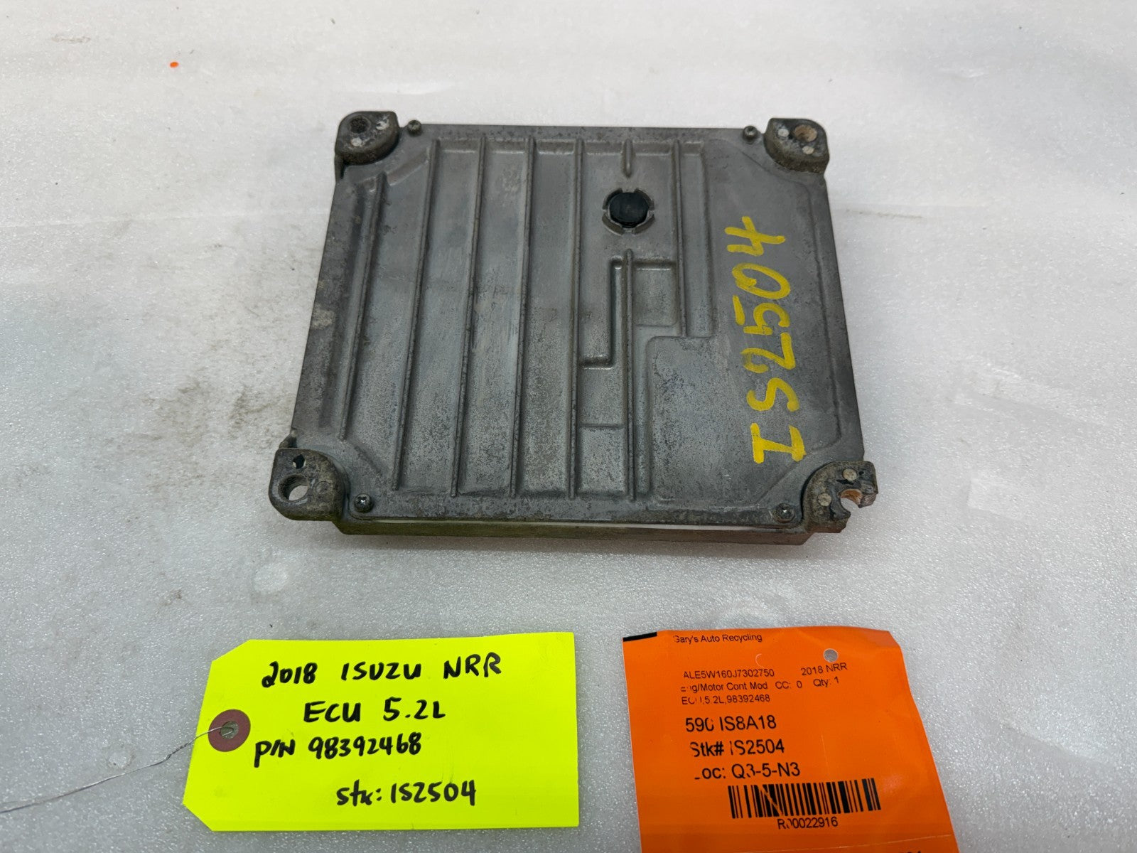 18 ISUZU NRR NPR NQR 5.2 ENGINE COMPUTER CONTROL MODULE ECM ECU 98392468