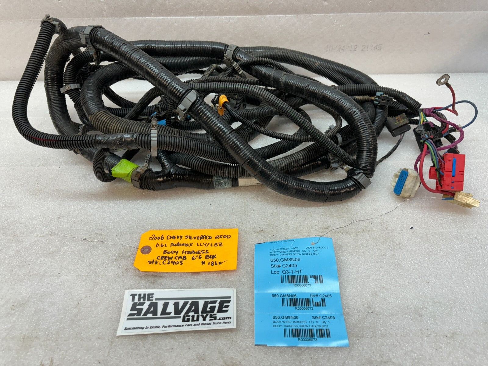 06 07 Chevrolet GMC 2500HD 3500 4wd CREW CAB SHORT BOX CHASSIS WIRING HARNESS