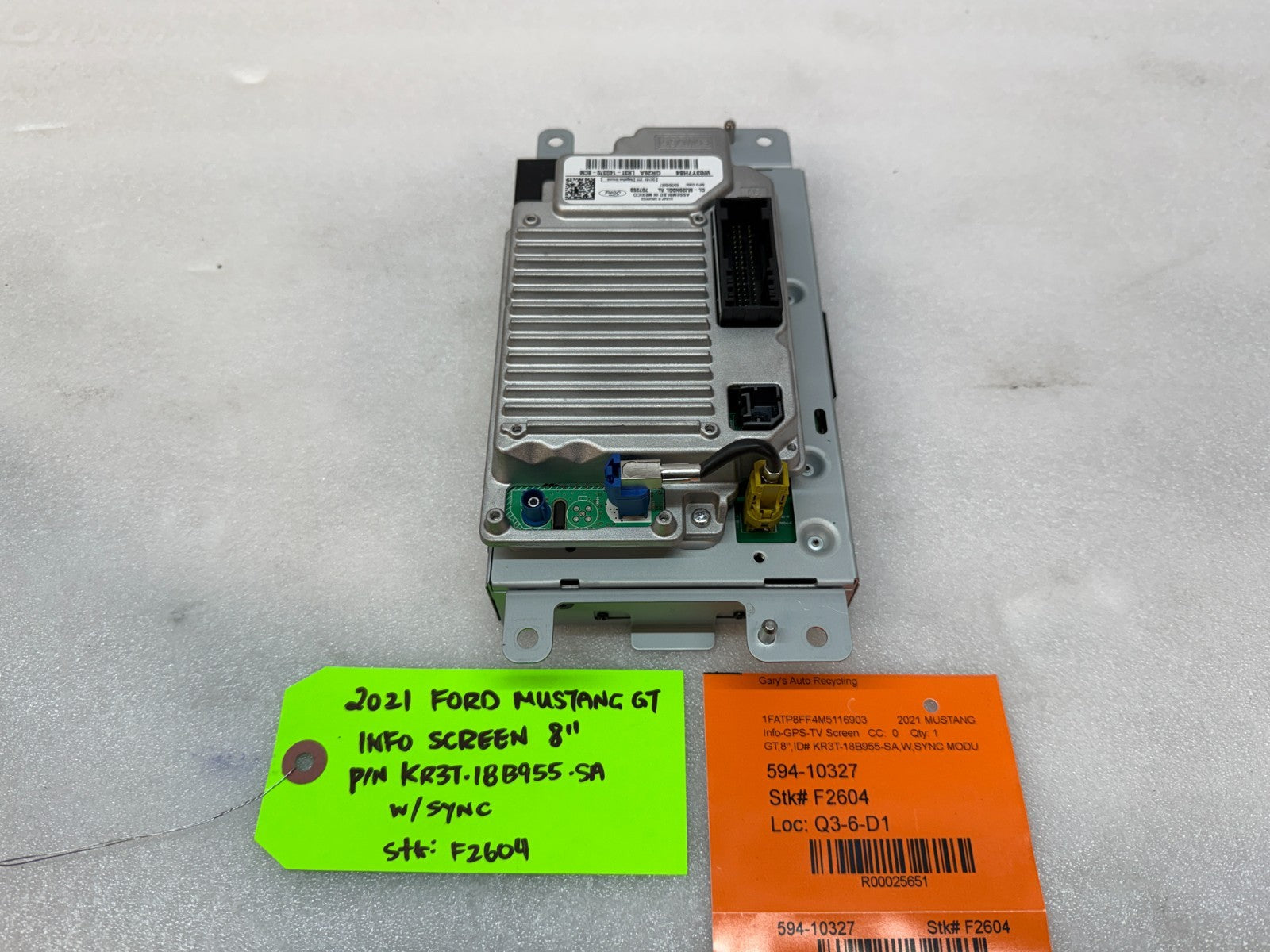21 FORD MUSTANG GT OEM 8.0 RADIO NAVIGATION SCREEN SYNC 3 APIM KR3T-18B955-SA