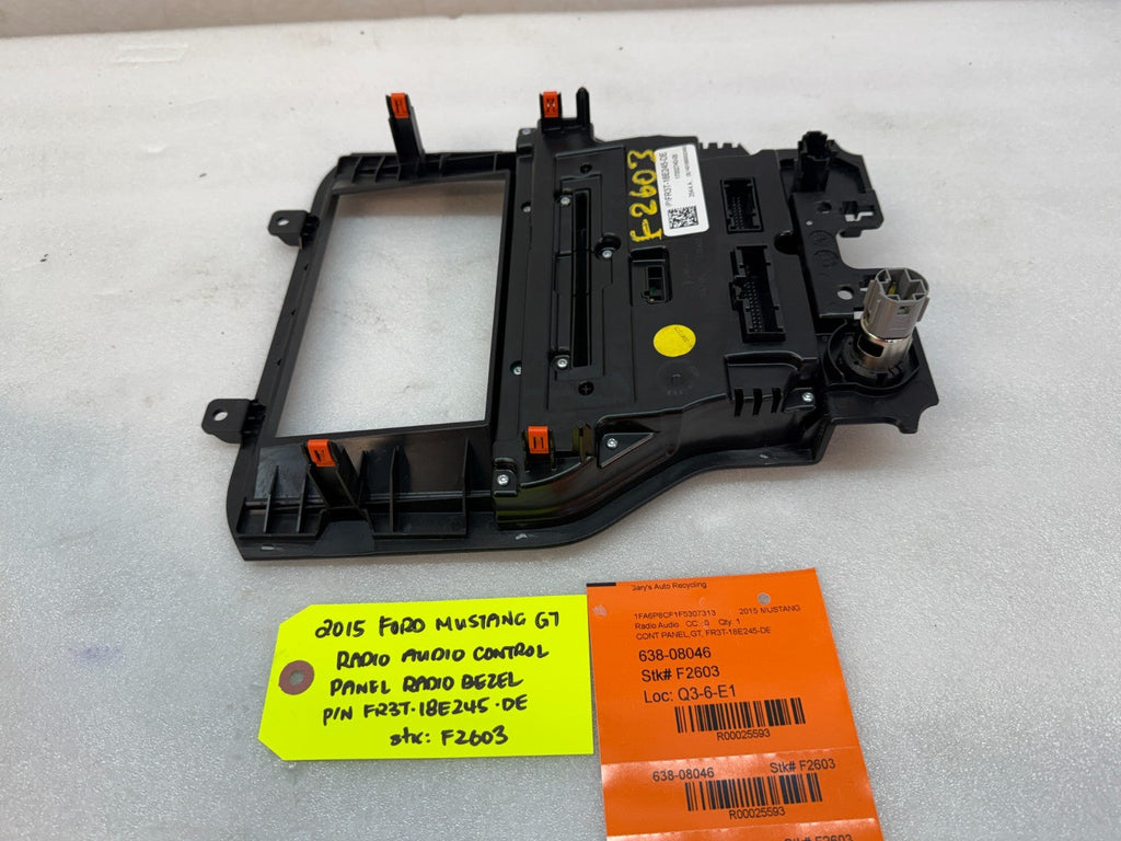 15 FORD MUSTANG GT SYNC 3 8" RADIO STEREO NAVIGATION TRIM BEZEL HEATER CONTROL