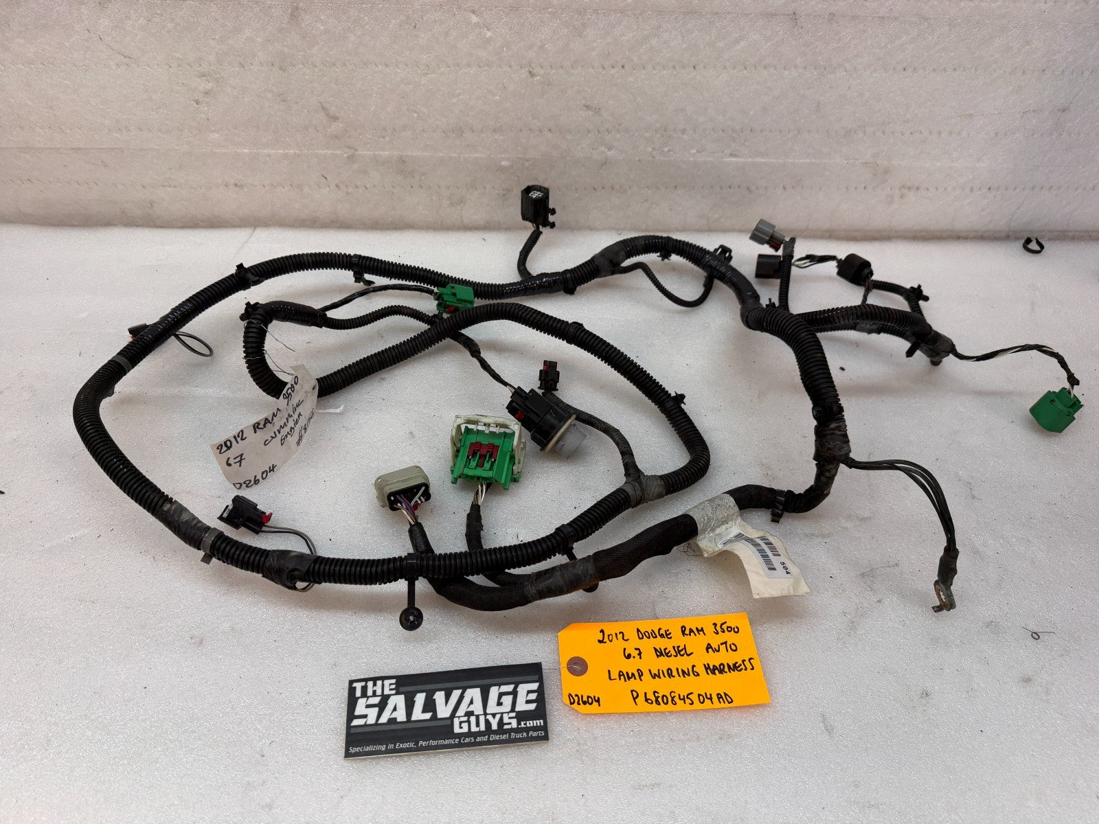 10 11 12 DODGE RAM 2500 3500 6.7 FRONT END HEADLIGHT WIRING HARNESS P68084504AD