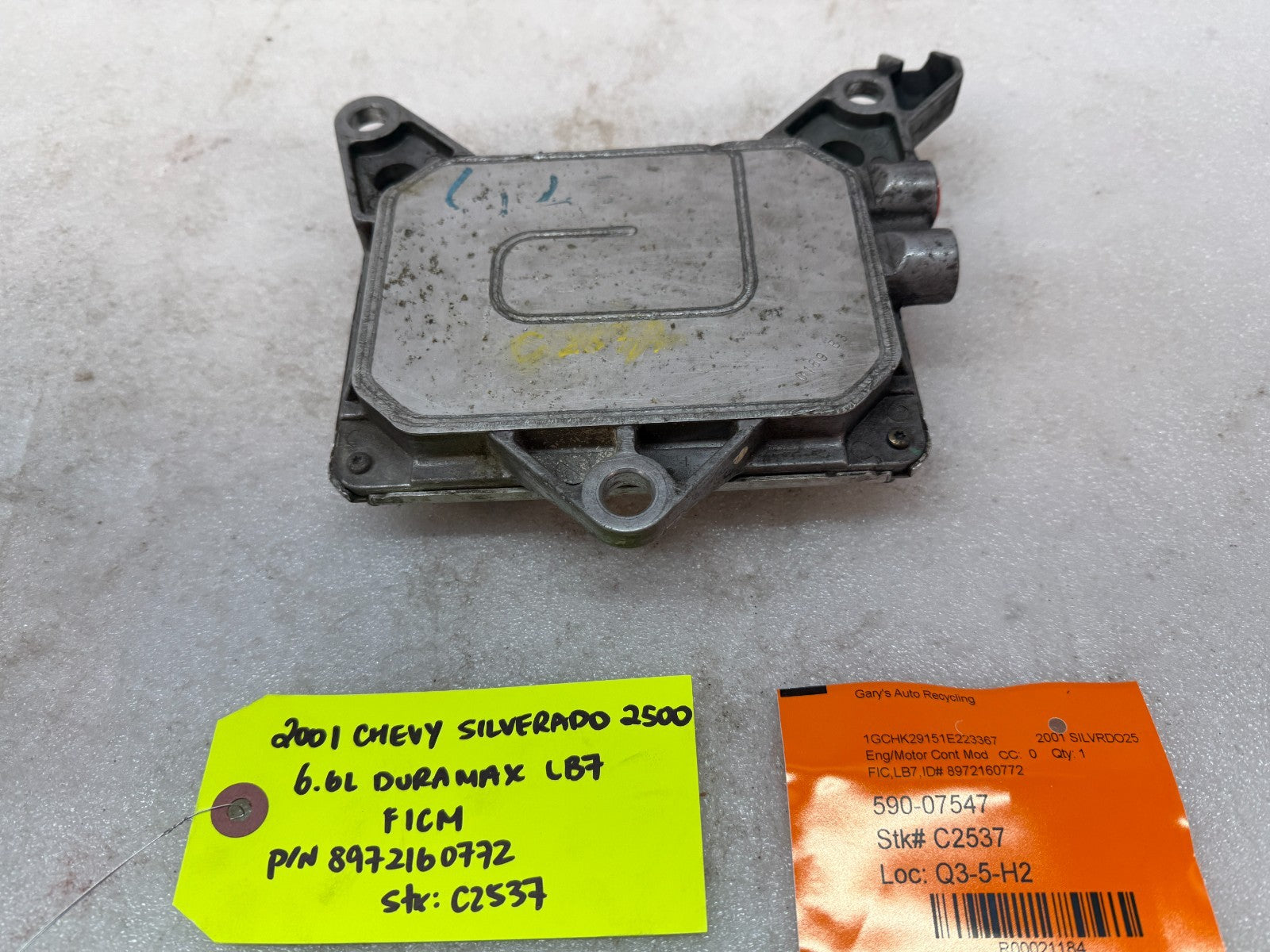 01 Chevrolet GMC LB7 6.6 DURAMAX FICM FUEL INJECTION CONTROL MODULE 8972160772