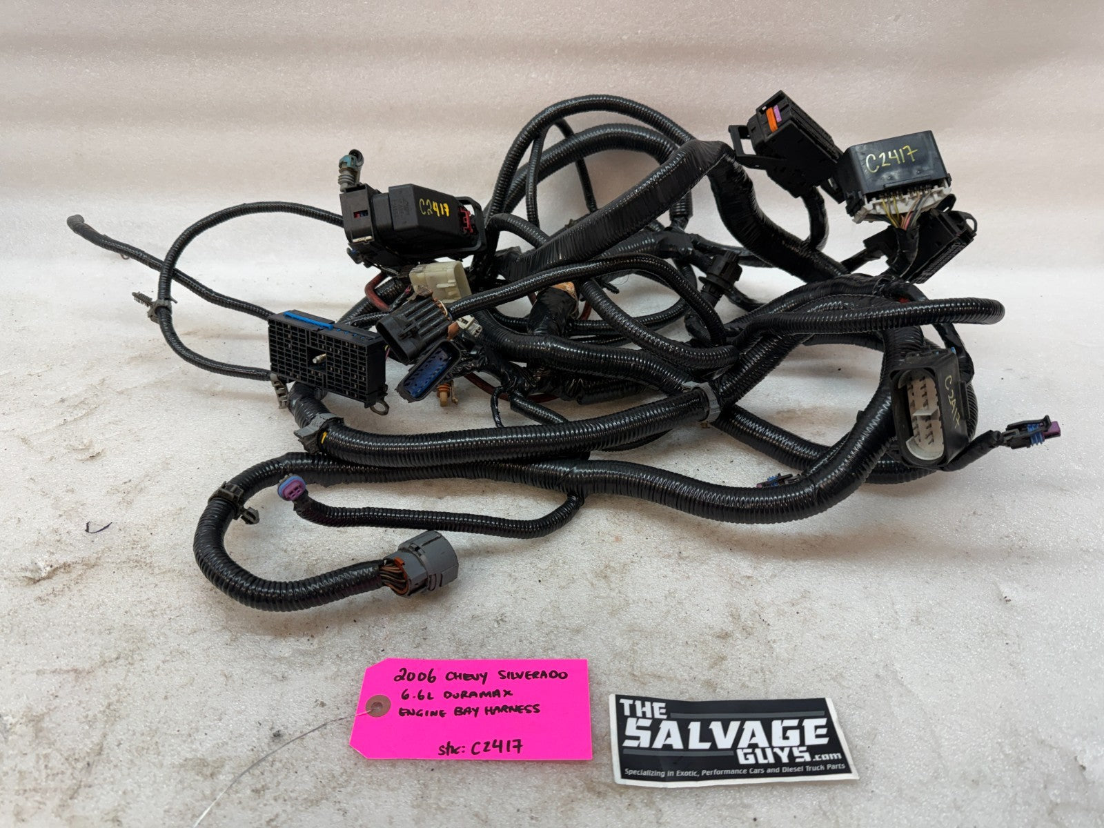 06 07 GMC CHEVROLET 2500HD DURAMAX 6.6 LBZ ENGINE BAY MOTOR PCM WIRING HARNESS