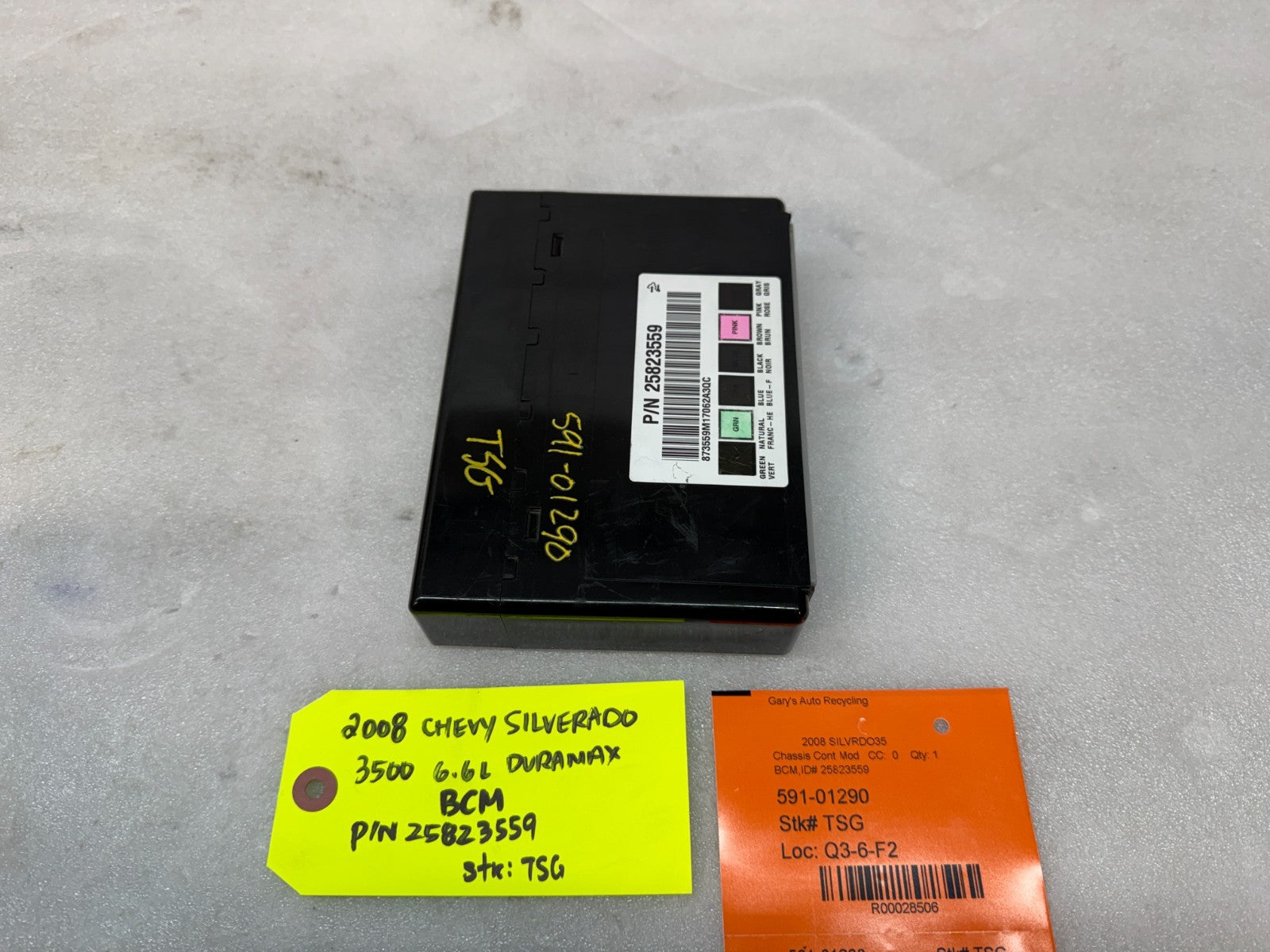 08 09 10 Chevrolet GMC DURAMAX LMM 6.6 BCM BODY CONTROL MODULE 25823559