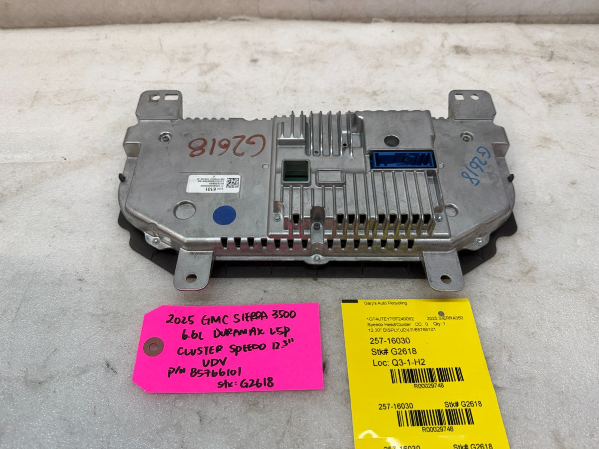 22-26 GMC 2500 3500 SIERRA 6.6 DIGITAL DASH GAUGE CLUSTER 12.3" UDV 85766101