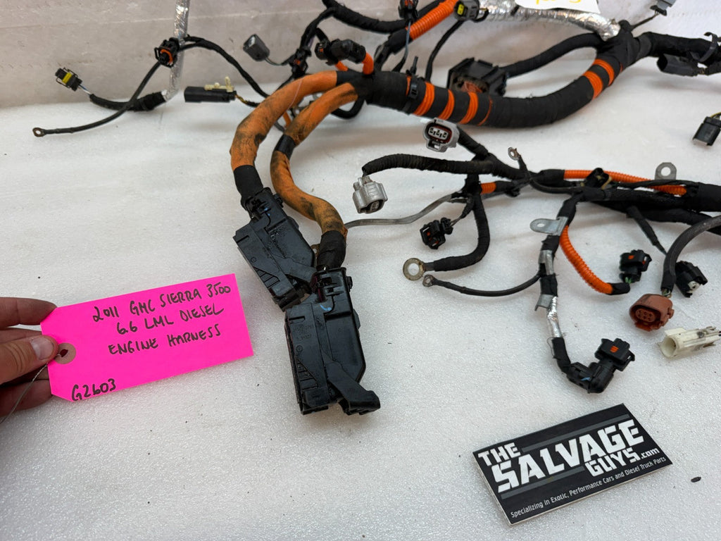 11 GMC SIERRA CHEVROLET SILVERADO 3500HD DURAMAX 6.6 LML ENGINE WIRING HARNESS