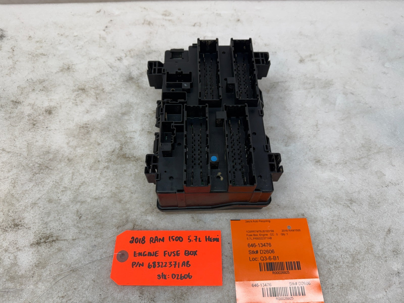 18 DODGE RAM SPORT 1500 5.7 TIPM FUSE BOX 68322371AB 15-21 63k